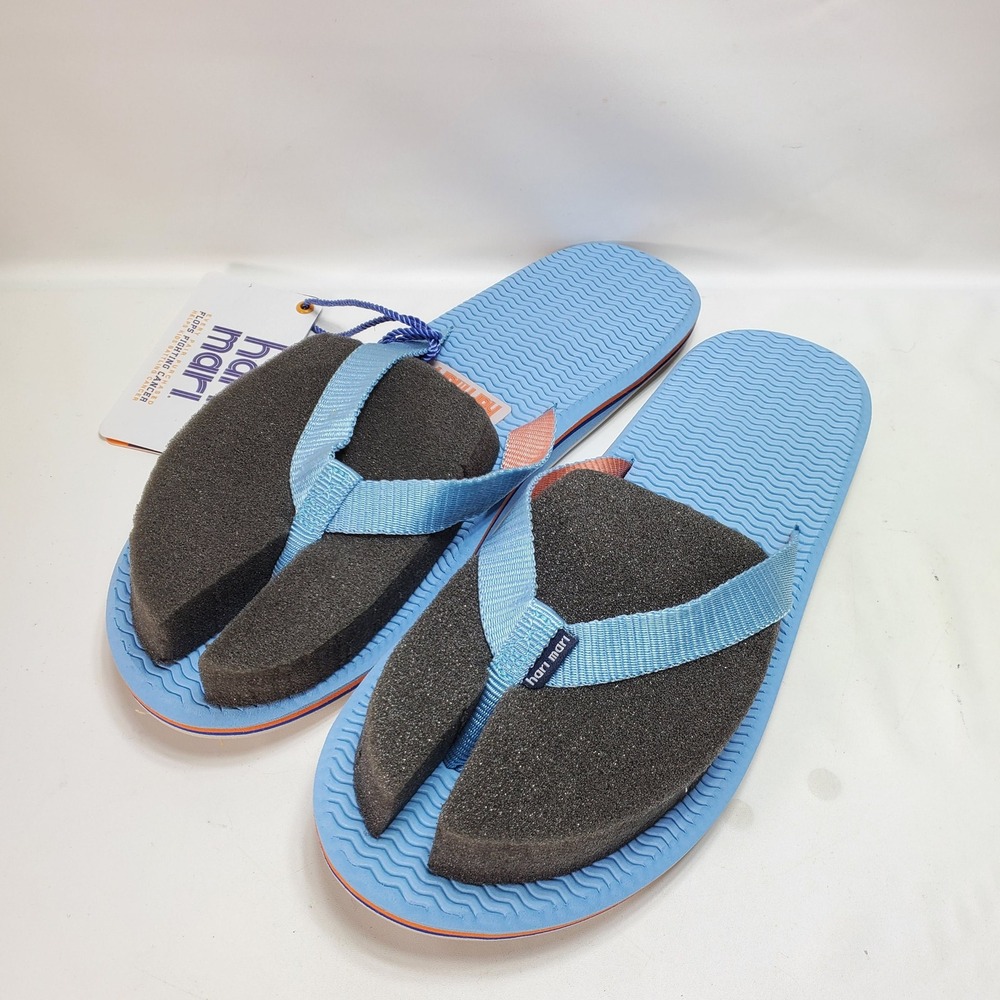 Hari Mari Dunes Flip Flops Womens 8 Baby Blue Foam Arch Support NEW